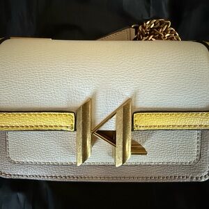 Karl Lagerfeld Elegant Cream and Gold Women's Bag